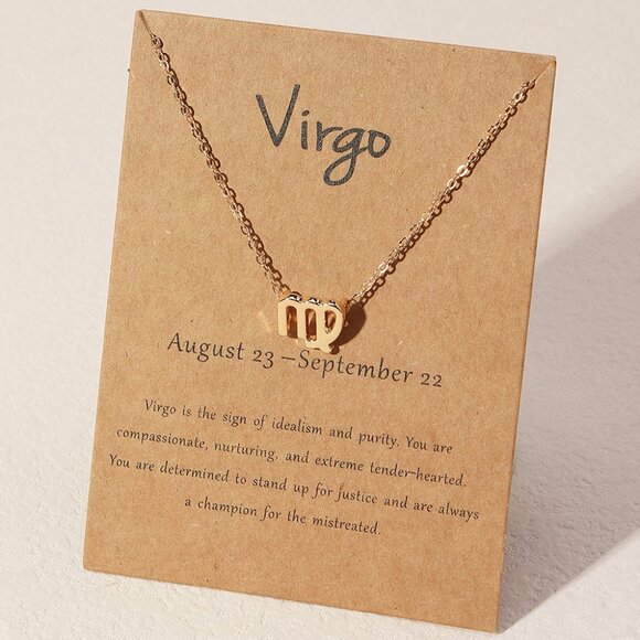 Virgo Zodiac Necklace Stainless steel - Picture 1 of 3